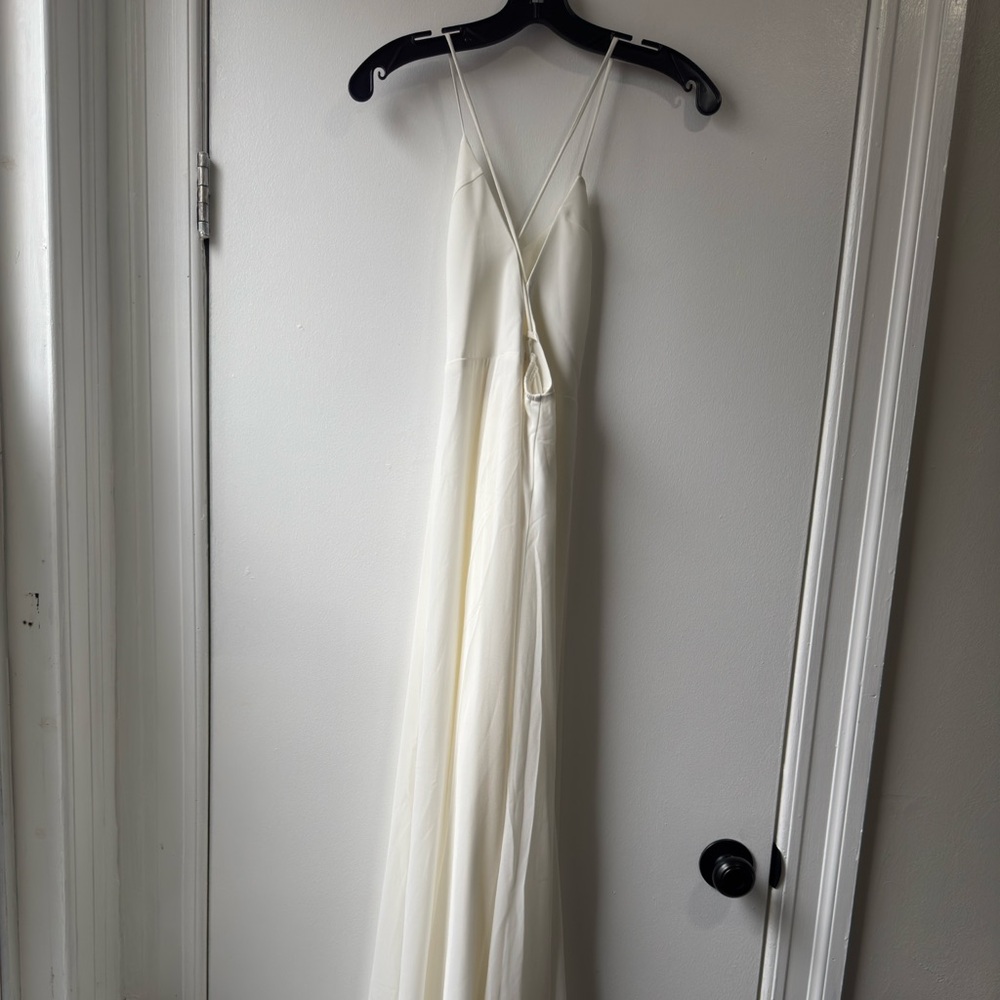 Show Me Your MuMu Godshaw Goddess White Maxi Dress Sz L - Picture 2 of 12